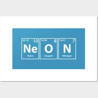 Neon (Ne-O-N) Periodic Elements Spelling Posters and Art